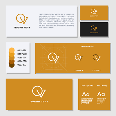 QV monogram app branding design graphic design icon logo vector