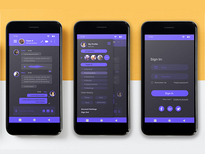 Communicator Mobile App UI interface mobile app ui ui design