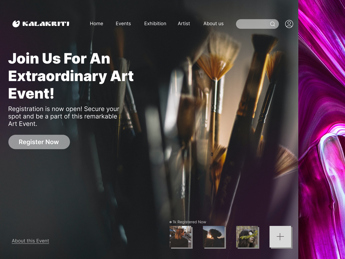 art-event-registration-landing-page-by-lipika-sharma-on-dribbble