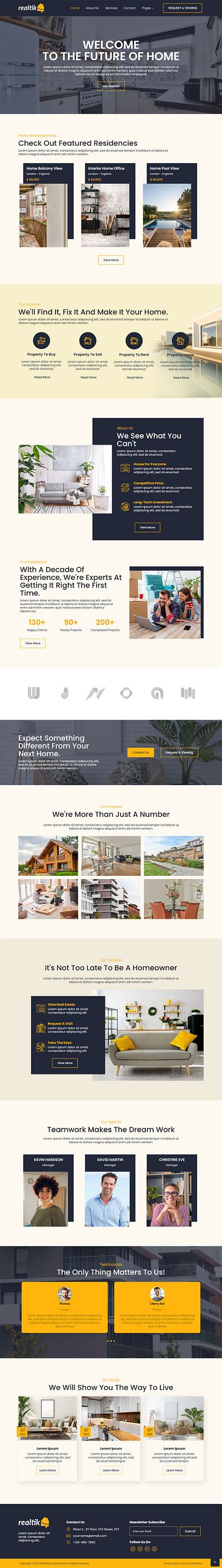 Realtik - Real Estate & Property Sales Elementor Template Kit sale and purchase