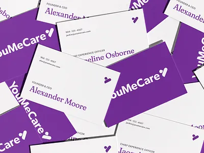 YouMeCare - Business Cards branding business card graphic design logo startup