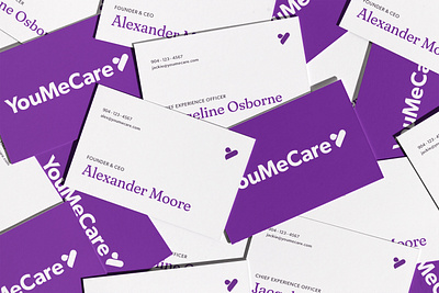 YouMeCare - Business Cards branding business card graphic design logo startup