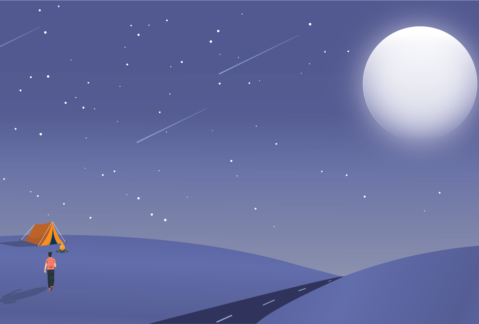 Night Sky illustration by Shahzaib on Dribbble