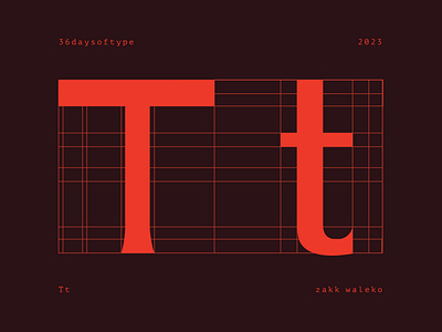 36 days of type: Tt 36daysoftype bold design glyph graphic design letter t modern sans serif type typography zakk waleko