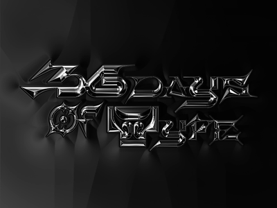 36 days of type – 2023 (Black Edition) 36 days of type 36daysoftype 3d abstract animation art black chrome design generative graphic design illustration lettering motion graphics type type design typography vector