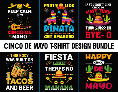 Cindo De Mayo T-Shirt Design Bundle