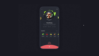 Food app delivery video screen - Mobile App app buy cooking cooking app delivery drink food food and drink kitchen meal order pizza plate product prototype recipe restaurant shop ui video screen
