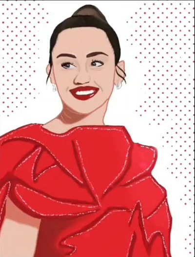 Miley Cyrus brushes colours creativity design illustration strokes