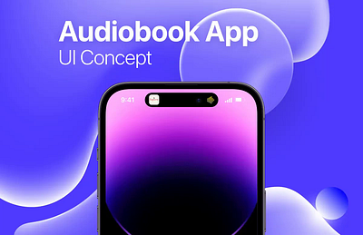 Audiobook App Concept app branding design dynamic island graphic design interface interface design ios motion graphics product product design ui uiux ux uxui