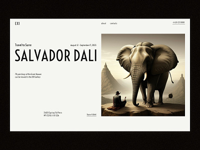 Main screen Landing page/ DALI design graphic design typography ui ux