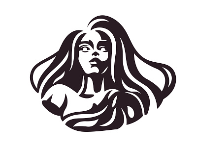 Stone Woman Logo aesthetic beauty creative design dribbble girl illustration logo logos stone strong woman