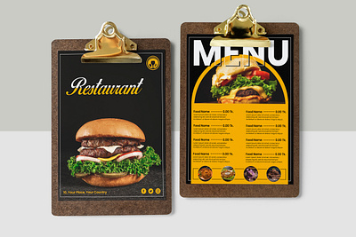 Restaurant Menu Card Design. design graphic design