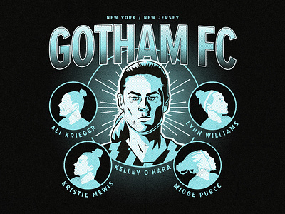 Gotham Vibes design gotham graphic design illustration nwsl soccer