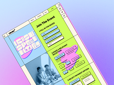 CRUSH* Speed Dating Website Concept design graphic design ui ux webdesign