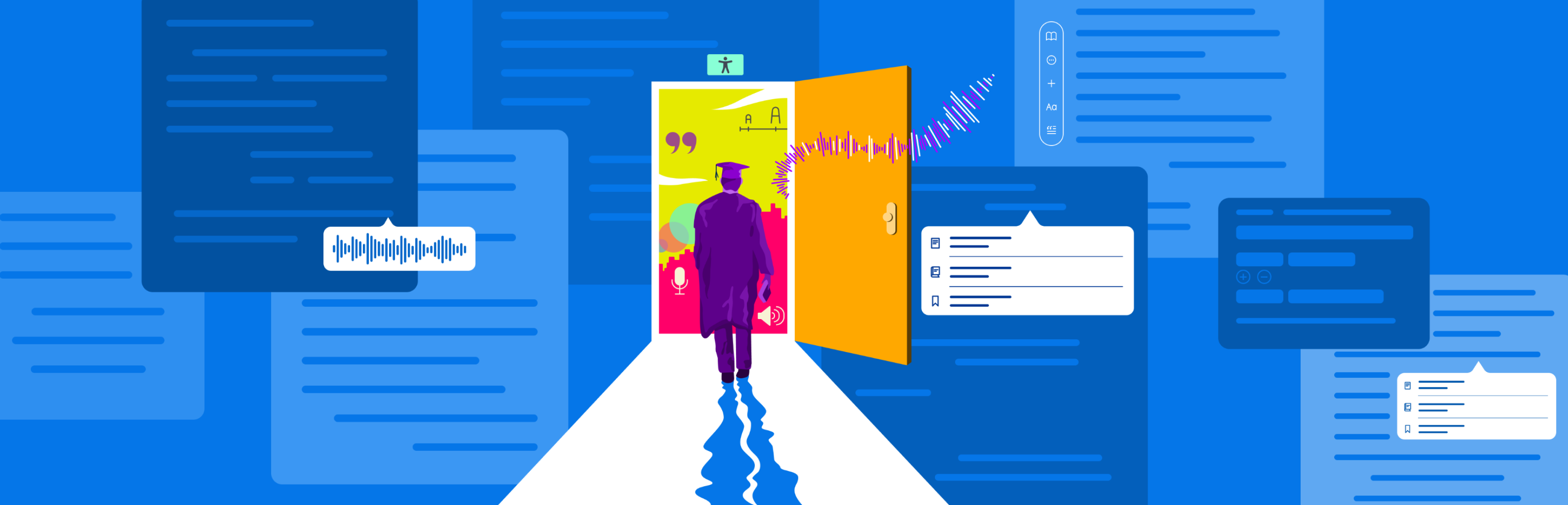 Essayist AppStore Accessibility Event accessibility appstore brightness character flat flat illustration illustration illustrator