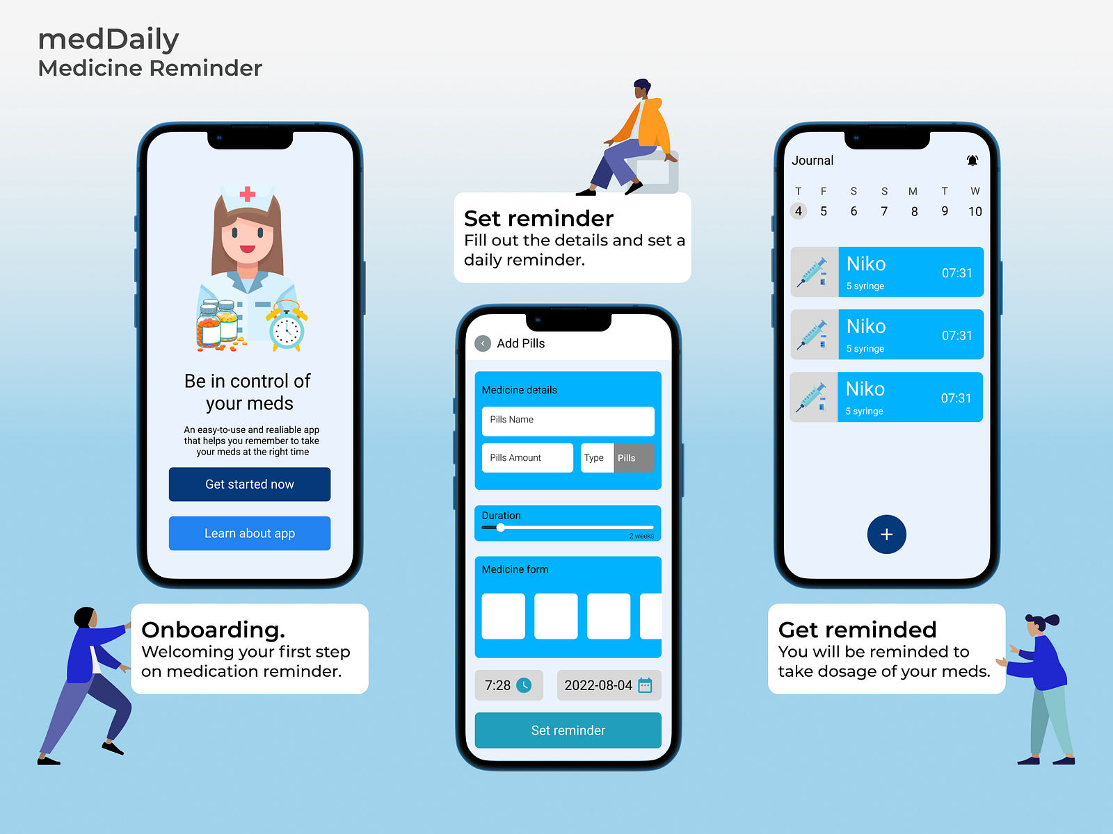 Medicine Reminder Application Mobile UI by Sachin Thapa on Dribbble