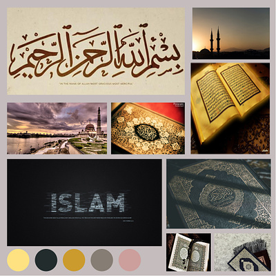Islamic mood board branding design graphic design illustration logo logo medium typography ui ux vector