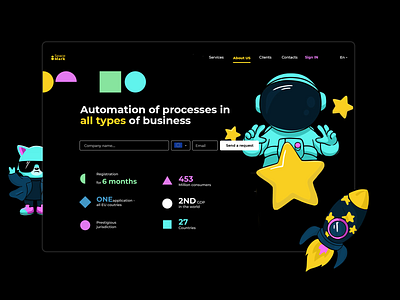 SpaceMark app design illustration ui ux web