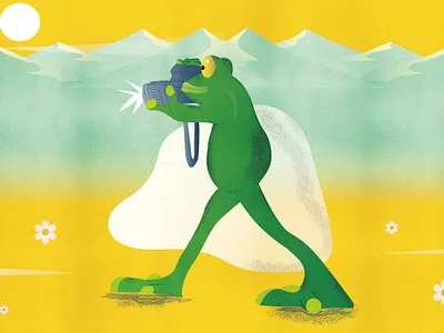 Frog | Flat Vector Illustration | Frog Kick | Poster design graphic design illustration