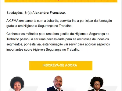 Proposta de Newsletter para Webinar da CFMA