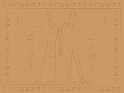 Modern Hieroglyphs hieroglyphs illustraion illustration illustration art illustration digital illustrations minimalist modern seattle selfies socialmedia