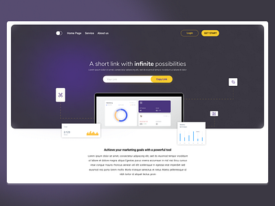 Link Shortener Website Design graphic design ui