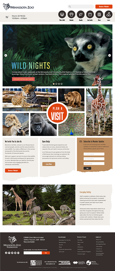 Minnesota Zoo Website Redesign branding design graphic design mobile ui ux website