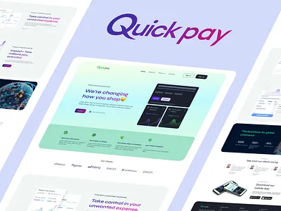 Quick Pay— Online Banking baking website banking branding creative crypto design exchange figma finance app finance website landing page mobile banking payment saas transaction ui uiux visual design web app