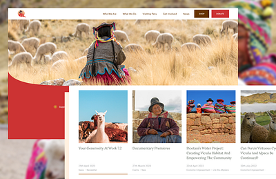 Nonprofit Website Design - Quechua Benefit charity design graphic design non profit non profit nonprofit ui web design webdesign website design