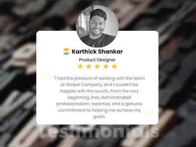 Testimonials UI 100dayuichallenge branding dailyui day39 design figma graphic design illustration logo reviews testimonials ui vector welpel