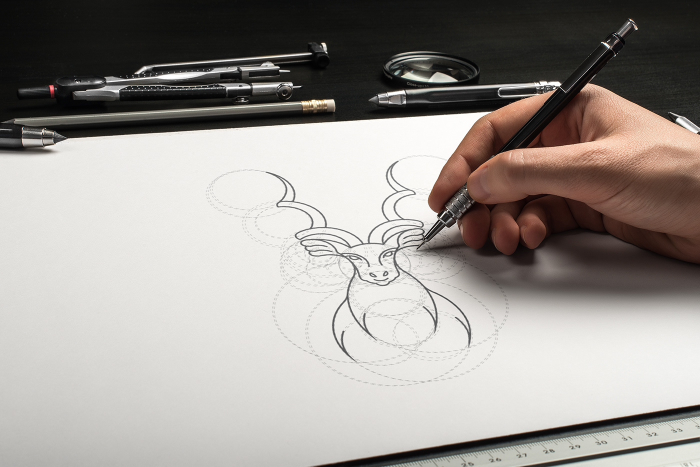 Stag Stalker Wine - Brand Identity & Logo Design abstract art brand identity branding design process graphic design icon illustration illustrator lineart logo logo concepts logo design minimalistic product design stag stalker typography vector visual identity wine