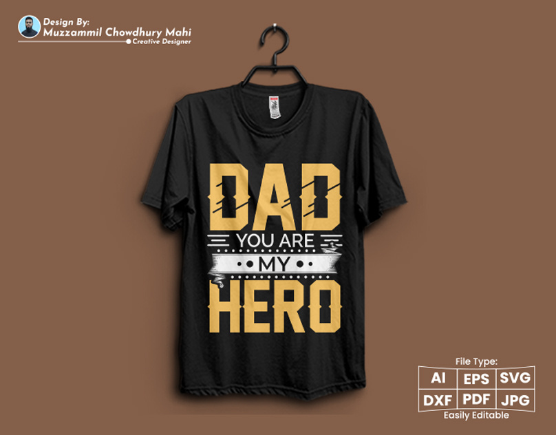 Happy Father's Day T-shirt Design by MUZZAMMIL CHOWDHURY MAHI on Dribbble