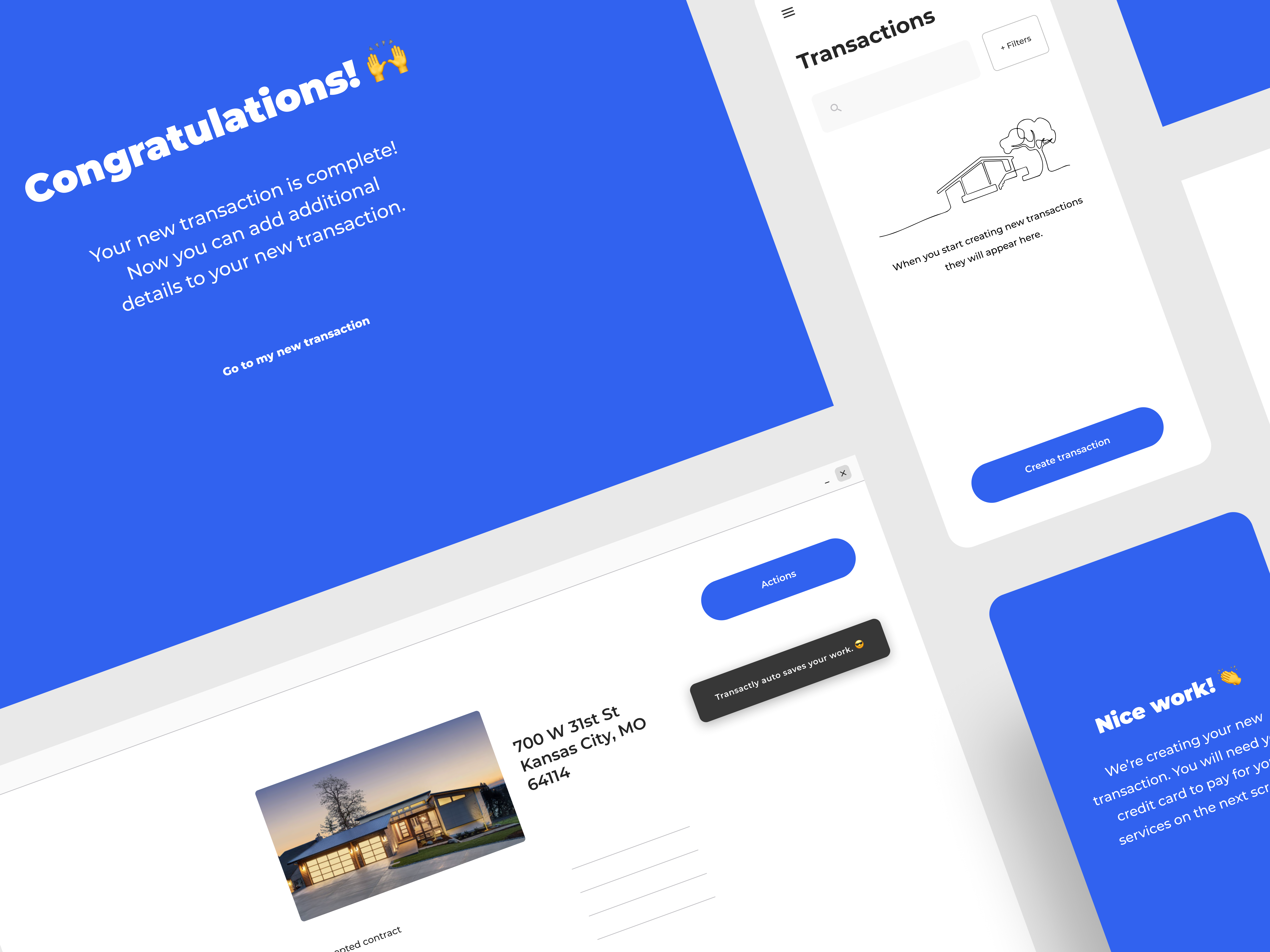 Transaction UI design product design real estate responsive transaction ui ux