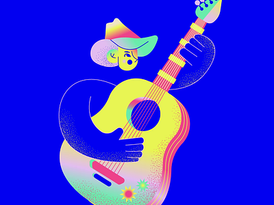 Sing along with me!! adobe illustrator after effects animation colorful illustration colorful vector design graphic design guitar guitar animation illustration motion graphics