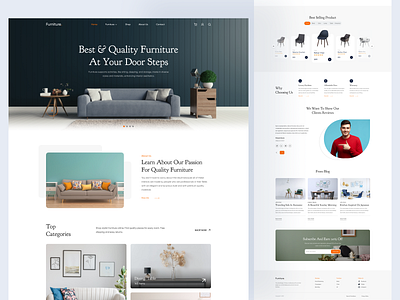 Furniture Website - eCommerce Landing Page Design architecture decoration ecommerce website furniture furniture landing page furniture shop furniture ui furniture web design furniture website furniture website design interior interior architecture interior design landing page product design uiux user interface ux web design website design