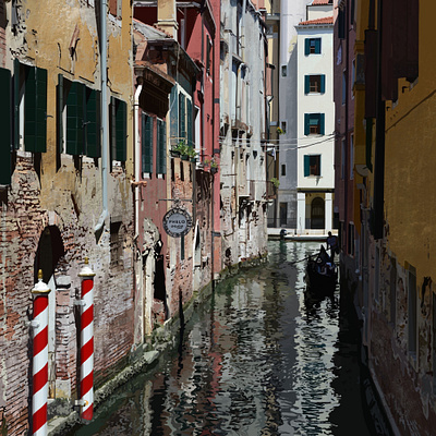 Reflections in Venezia architecture art digital illustration italy painting venezia