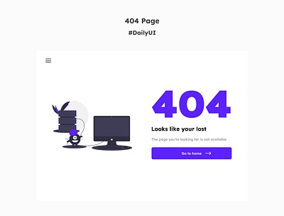 404 Page UI/UX app design ui ux
