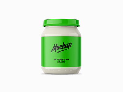 Free Mayonnaise Jar Mockup branding free free mockup jar jar mockup mayonnaise mockup psd psd mockup