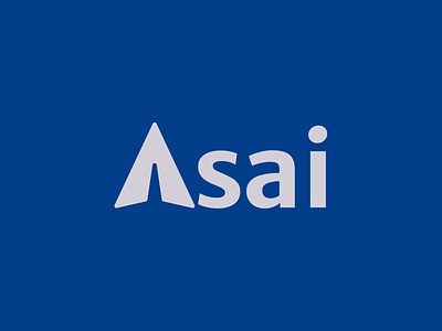 Logotype Asai ai blue branding communication flat ia logo vecteur vector web