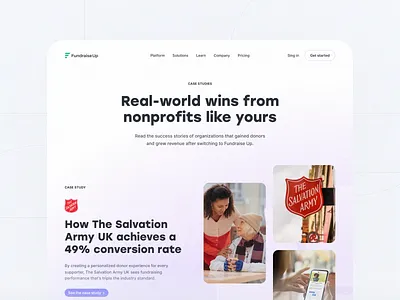 FundraiseUp – Case Studies branding case studies charitywater design donation donations donors figma fundraiseup funraise funraising langing page portfolio product design ui