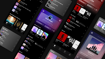 Music Streaming App Design app design ui