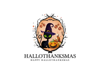 HALLOTHANKMAS:Logo Design branding custom logo design graphic design illustration logo social media marketing ui ux vector