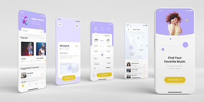 An Application To Find Concerts an application to find concerts app concerts creative crypto dashboard design illustration music ui ux