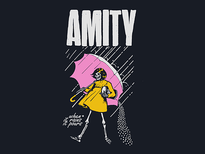 Jawbreaker - The Amity Affliction amity apparel band merch branding clothing design girl graphicdesign illustration jawbreaker logo merch merchandising rain shirt skull tshirt vector