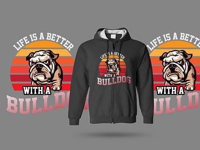 Dog t-shirt design vector. with a bulldog shirt app design bulldog dog t shart illustration t shart