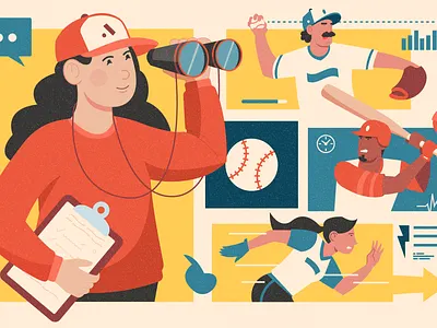 Building a team: recruitment 2d art blog branding clean colorful design figma illustration illustrator minimal vector