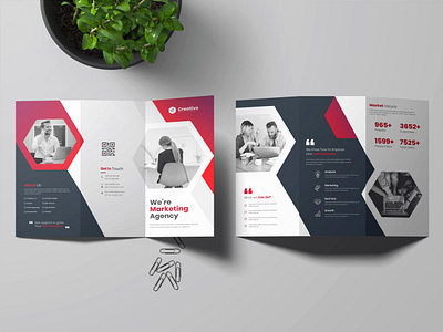Corporate Tri-fold Brochure Template branding flyer design graphic design tri fold brochure ui ux vector