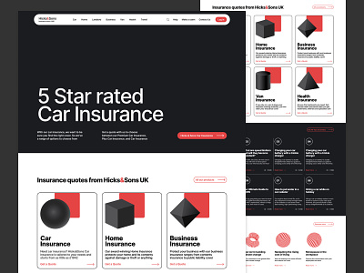 Insurance Company Website car insurance concept desktop finance home homepage insurance ui ux website
