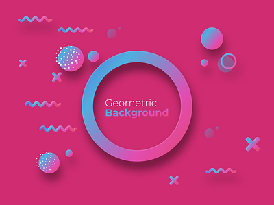 Geometric background abstract cute design illustration vector