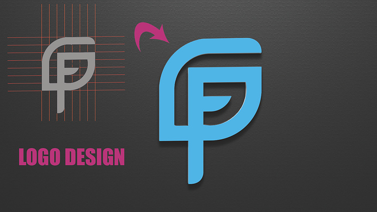 grid letter logo by Reyad photoshop design on Dribbble